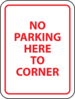No Parking Here To Corner Clip Art